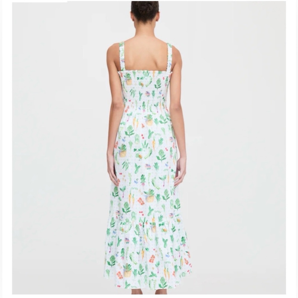 NWT Hill House Anjuli Nap Dress In Farmers Market White Smocked - Picture 2 of 10